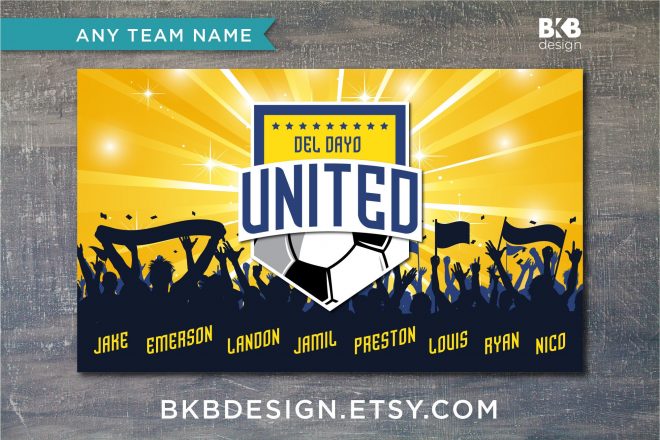 Vinyl Soccer Team Banner, United