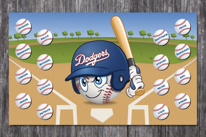 Mr. Baseball Vinyl Team Banner