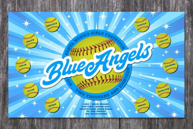 Custom Vinyl Softball Banner